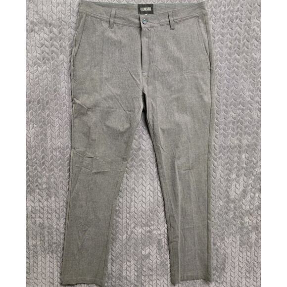 Linksoul‎ 5-Pocket Golf Pants Men 33x32 Gray Performance Stretch Lightweight - Picture 1 of 8